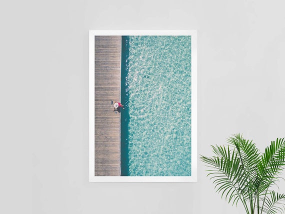 Swimming Pool Print Aerial Pool Print Summer Print Aerial | Etsy