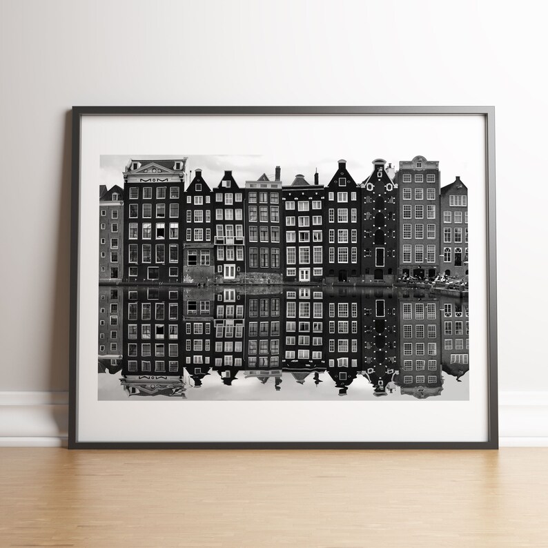 amsterdam print, amsterdam poster, amsterdam photography, amsterdam walla art, amsterdam black and white, art, photo, printable, download