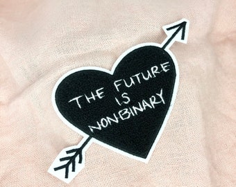 The Future is Non-binary patch - chenille patch - enby - enby patch - LGBTQ patch
