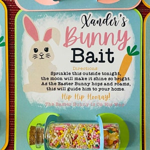 Easter Bunny Bait - Personalized Name Bunny Bait Card - Magic Bunny Treat - Sprinkles and Oats