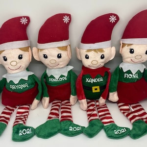 Personalized Christmas Elves - Christmas Decorations - Stocking Stuffer - Plush Christmas Elf
