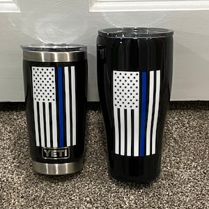 Thin Blue Line & Camouflage Mountain Bike Coffee 20oz Tumbler - Stainl -  Crank Style