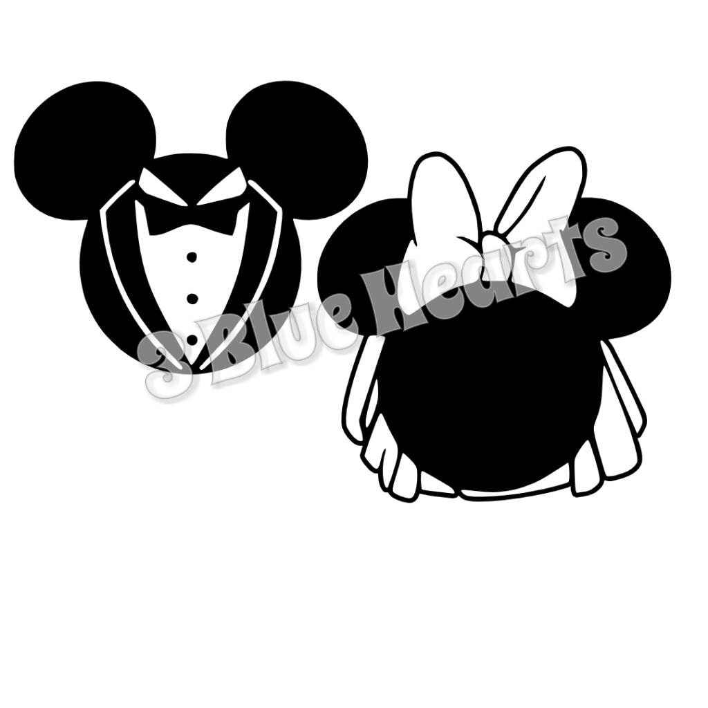 Download Disney Wedding Bride Minnie Groom Mickey svg studio dxf ...
