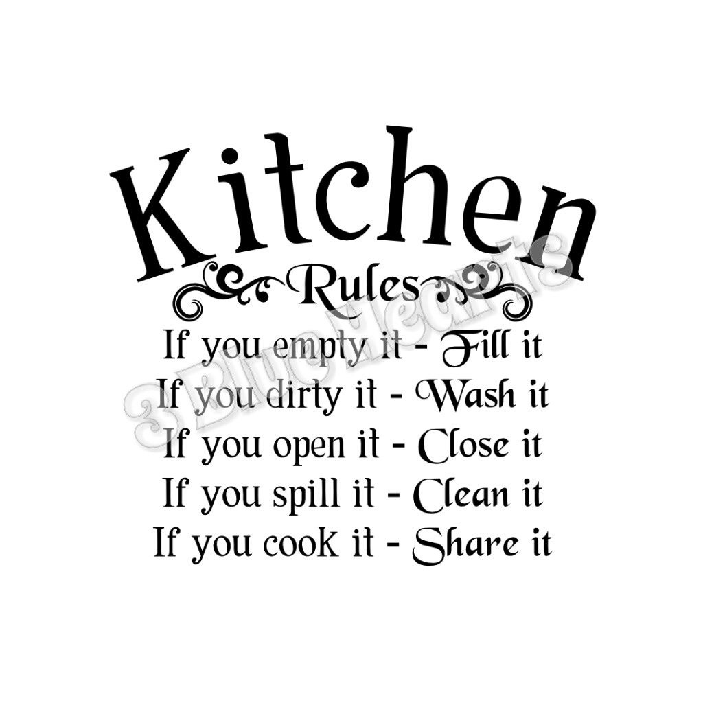 Download Kitchen Rules SVG dxf Studio Cutting Board SVG dxf Studio ...