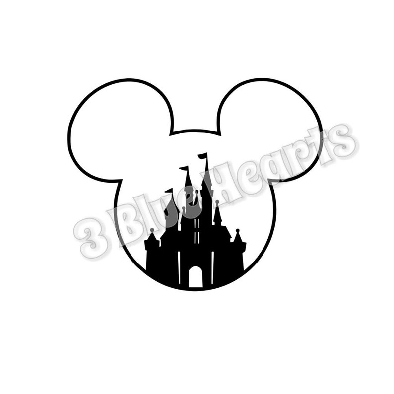 Castle Mickey Head SVG dxf pdf Studio Castle in Mickey Head | Etsy