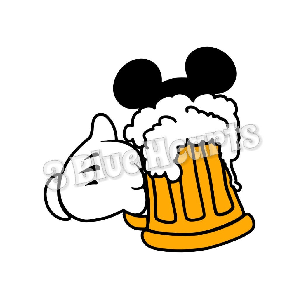 Mickey Beer Mug svg studio dxf pdf jpg Etsy