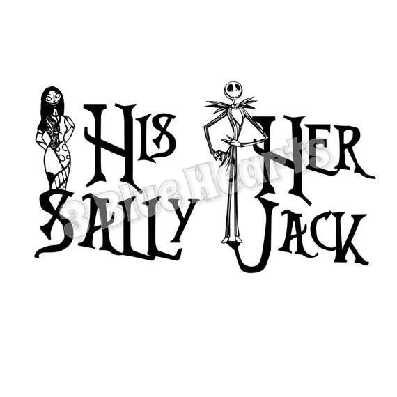 Download Nightmare Before Christmas His Sally Her Sally svg studio dxf | Etsy