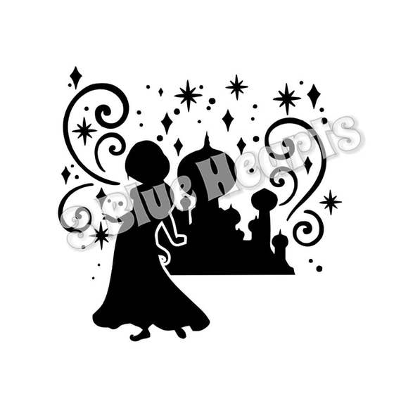 Download Jasmine Castle Silhouette SVG studio dxf pdf jpg Aladdin | Etsy