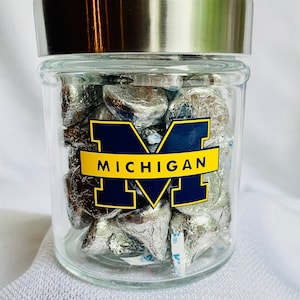 University of Michigan Jar, Michigan Gift, Michigan Wolverines, University of Michigan Grad Gift, Michigan, Go Blue!