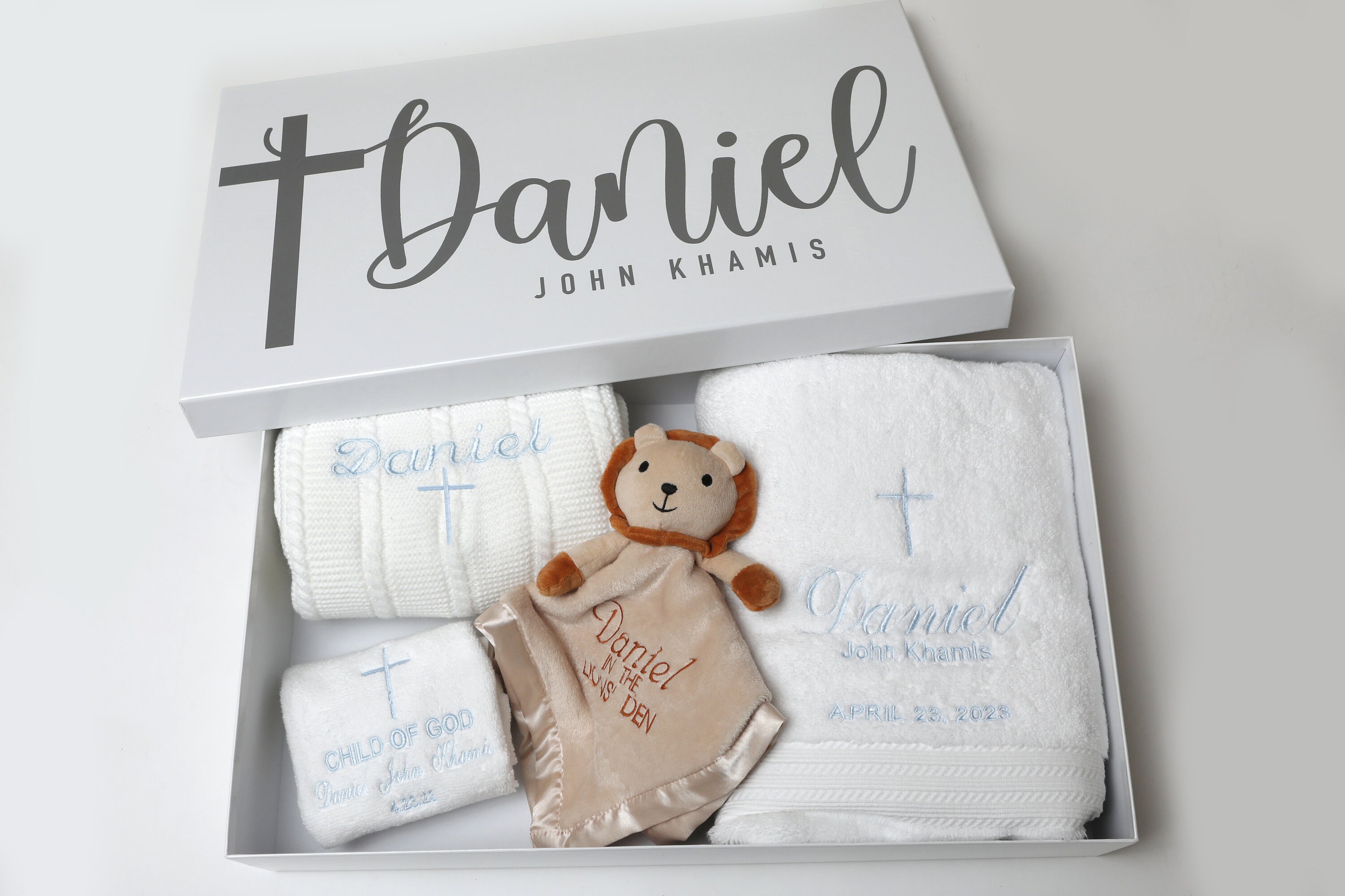 Personalized Christening Towel Baptism Towel Embroidered Etsy