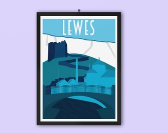 Stampa artistica | Poster di viaggio Lewes