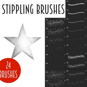 Tattoo Stippling Brushes for Procreate l Dot work, Shading and Tattoo