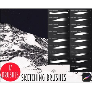 Pennelli Procreate | 17 Pennelli per inchiostrazione per calligrafia, lettering e schizzi