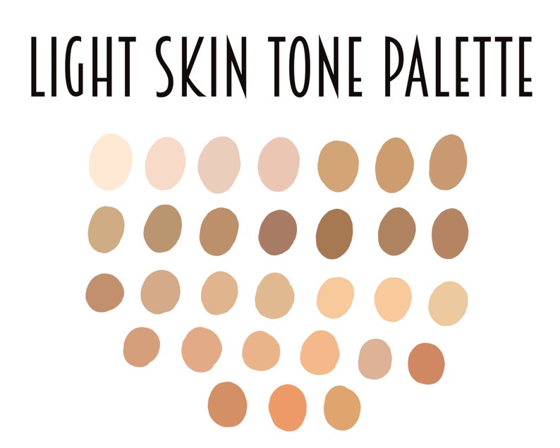 Light Skin Palette for Procreate - Etsy