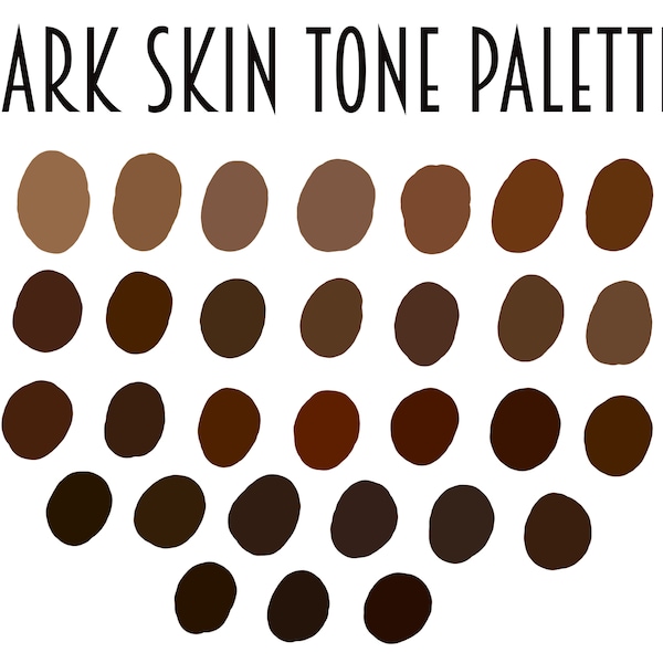 Procreate Dark Skin Palette l Character Design, Manga and Comics