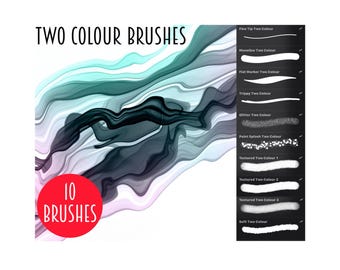 Pennelli Procreate | 10 pennelli bicolore per calligrafia, lettering e schizzi