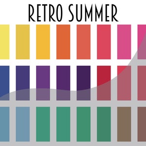 Summer Palette for Procreate l Aesthetic Retro Summer Palette