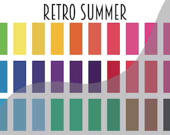 Summer Palette for Procreate l Aesthetic Retro Summer Palette