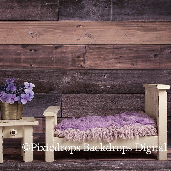 Digital Backdrops/Props (Newborn Bed Prop Multi-toned Wood Backdrop) Digital Download