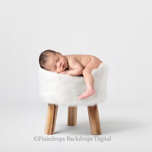 Digital Backdrops/Props (Newborn Photography Prop, White Fur Chair on White backdrop) Digital Download