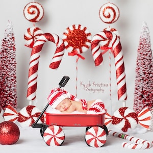 Cenário digital de Natal, download de bastão de doces, cenário de Natal recém-nascido, cenário digital recém-nascido, vagão vermelho, download digital de Natal