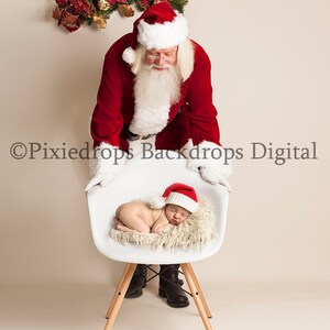 Digital Backdrop - Christmas Santa newborn backdrop