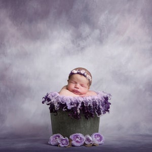 Newborn Backdrop, digital backdrop (Newborn digital prop, Bucket on Grey or Purple Texture) Digital Download 2files