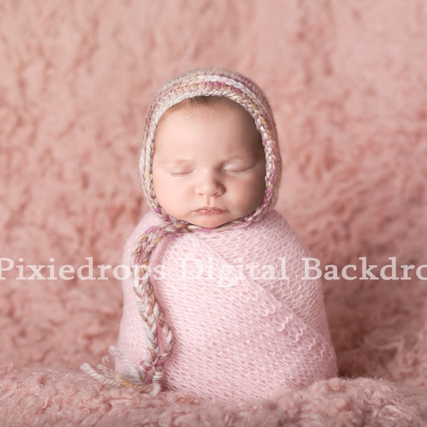 Pink Potato Sack Digital backdrop, digital backdrop, pink flokati, pink digital, newborn digital, newborn backdrop, newborn background. PSD