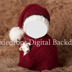 Santa newborn digital backdrop, santa newborn digital prop, christmas newborn digital backdrop, christmas prop.