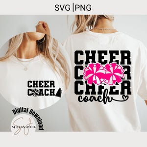 Cheer Coach Svg, Cheerleader Svg, Cheer Svg, Cheer Coach Png, Digital Download, Cheer Shirts Svg Sublimation, Gift for Cheer Coach