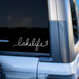 Lake Life Car Decal, Lake Decal, Lake Lover Decal Gift, Water Bottle Decal, Outdoor Lover Bumper Decal, Car Vinyl Decal