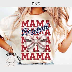 Coquette Baseball Mama Png, Baseball Mom Png, Design de Sublimação de Dia de Jogo de Bola Png, Baseball Mom Png Download Digital, Baseball Bow Png