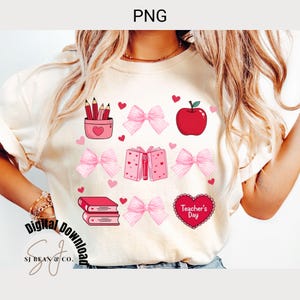 Valentine Teacher Png, Coquette Valentine Png, Retro Valentine Png, Valentine Teacher Shirt Png, Teacher Shirt Design, Cute Teacher Png