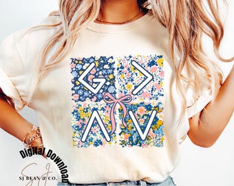 God is Greater Than Highs and Lows PNG, Trendy Floral Coquette Bible Verse Png, Floral Shirt Sublimation Design, Bible Affirmations Png