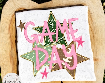 Football Game Day Png, Coquette Football Shirt Sublimation Design, Fall Football Png, Game Day Shirt Design, Hand Drawn Digital Download