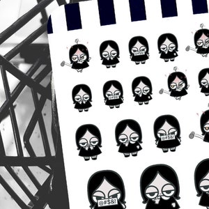 Adesivi per planner Bad Mood II