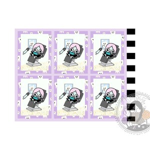 Stickers déco pour célibataires rendez-vous chez le dentiste (3 tailles au choix)
