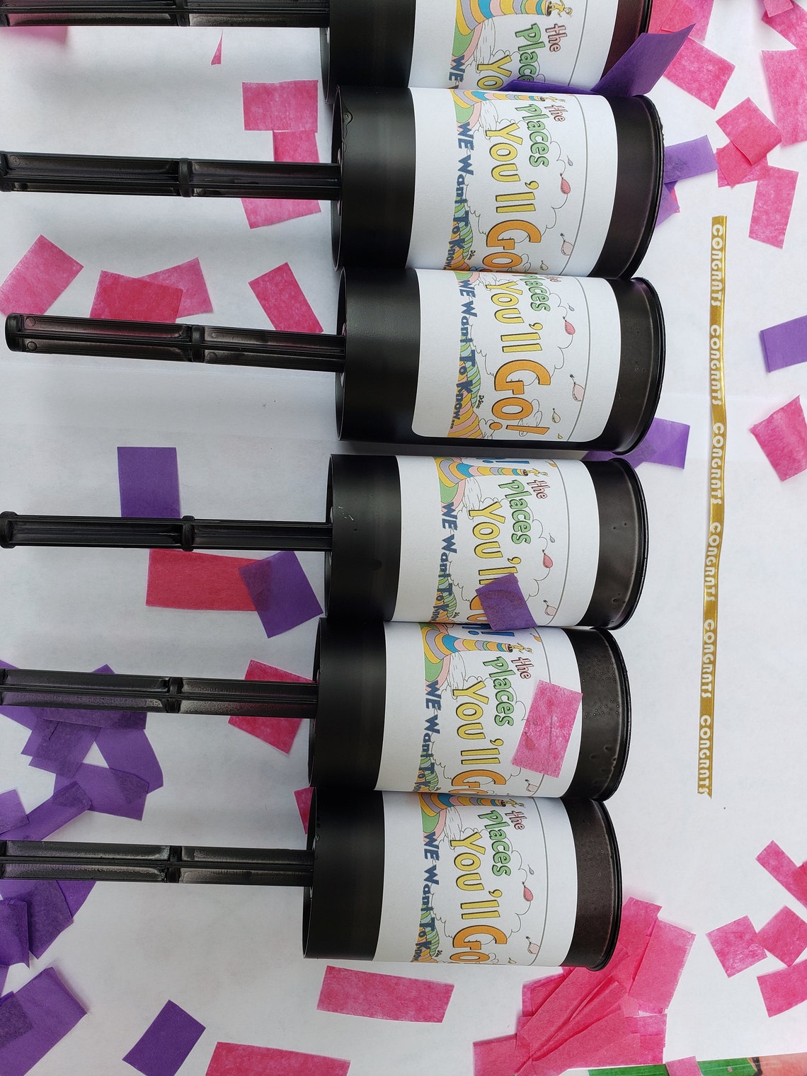 Graduation Confetti Poppers College Reveal Senior Class Etsy