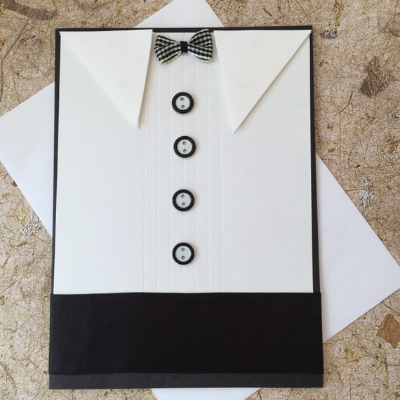 Items similar to Handmade Men's suit card on Etsy