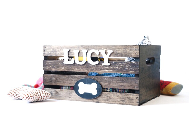 Doggy Toy Box personalized Pet Storage Dog Toy Crate Toy Etsy