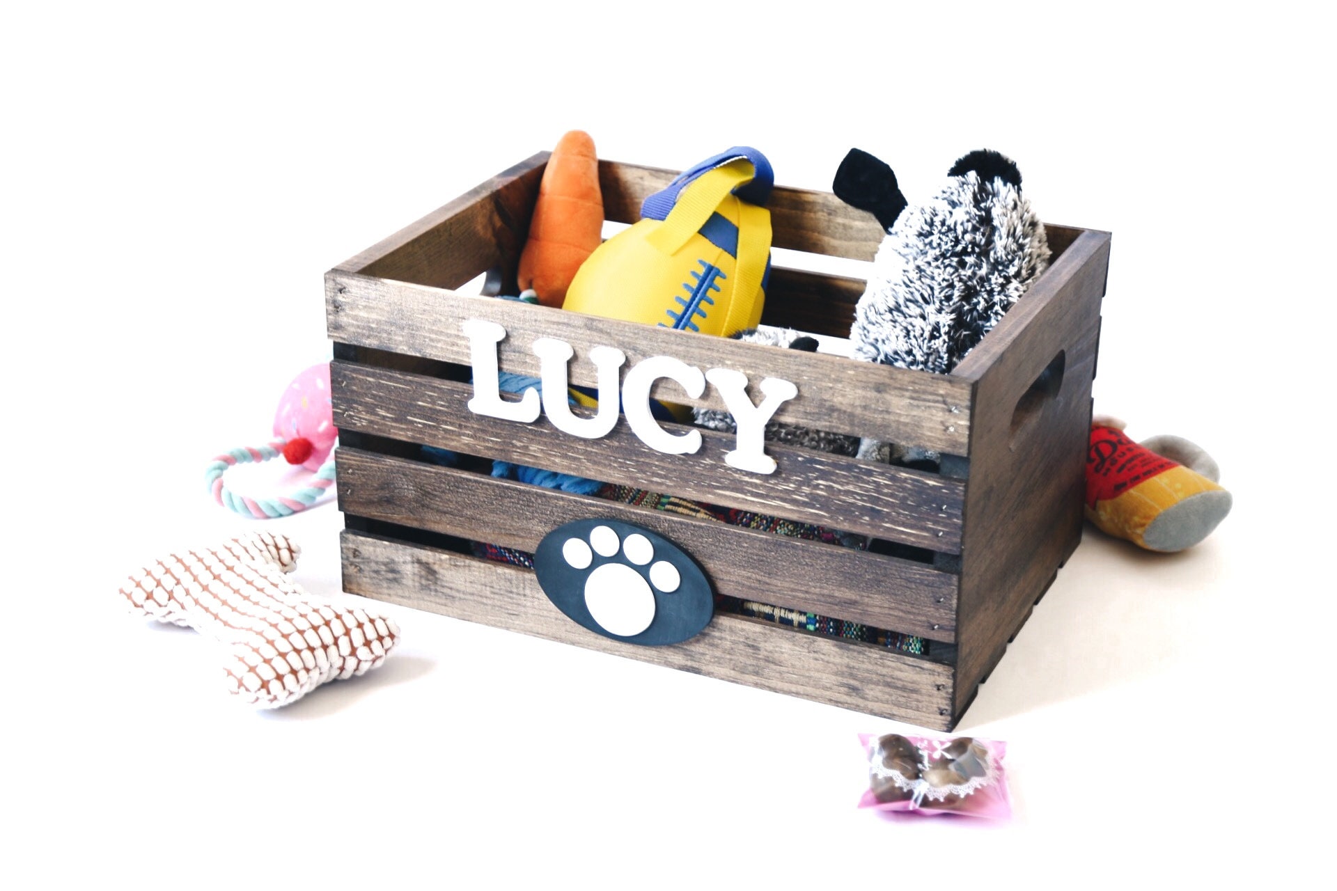 Doggy Toy Box personalized Pet Storage Dog Toy Crate Toy Etsy