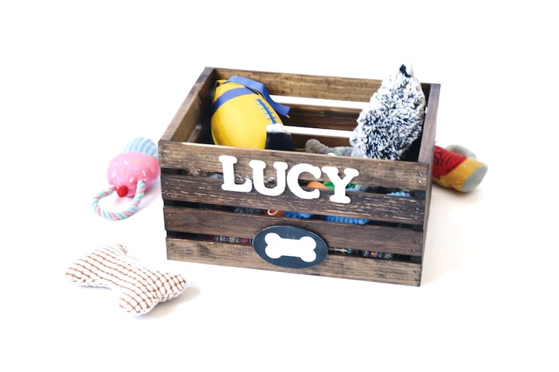 Doggy Toy Box personalized Pet Storage Dog Toy Crate Toy Etsy