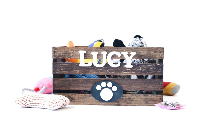 Doggy Toy Box personalized Pet Storage Dog Toy Crate Toy Etsy