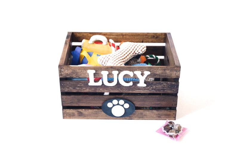 Doggy Toy Box personalized Pet Storage Dog Toy Crate Toy Etsy
