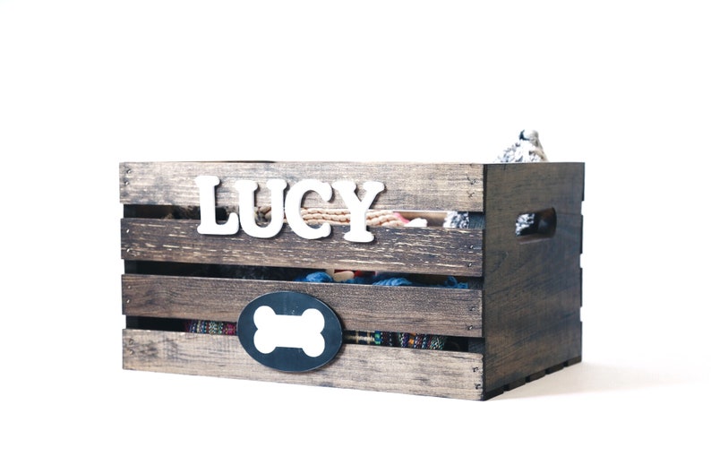 Doggy Toy Box personalized Pet Storage Dog Toy Crate Toy Etsy