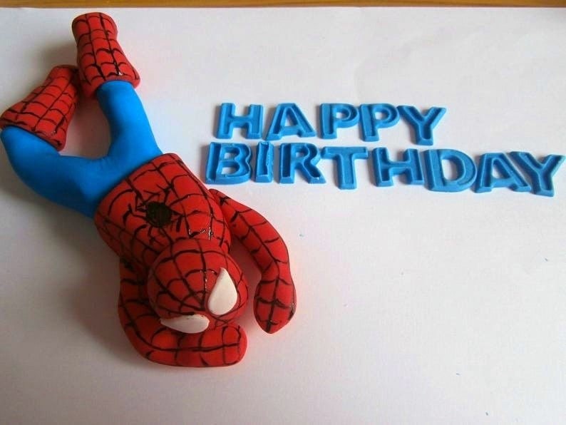 Pate De Sucre Comestible Spiderman Cake Topper Etsy Pate De Sucre Comestible Spiderman Cake Topper Etsy