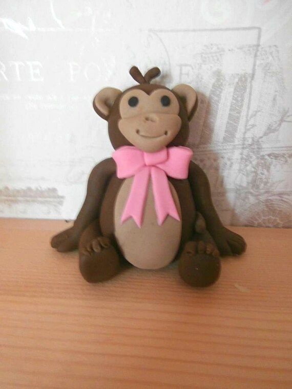 Gateau De Singe Comestible Topper Pate De Sucre Etsy