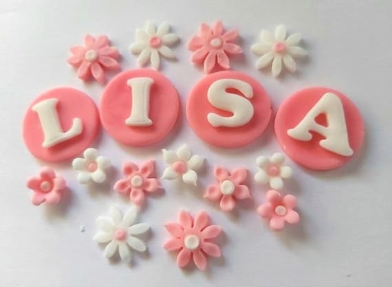 Sugarpaste Letters, Fondant Letters, Fondant Numbers, Edible Cake