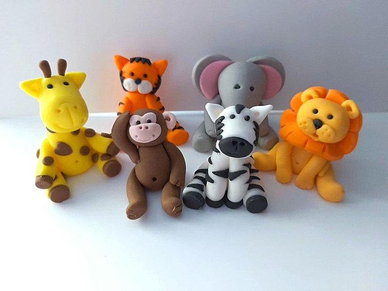 SET OF FONDANT Jungle Safari Animals Lion Zebra Giraffe Etsy