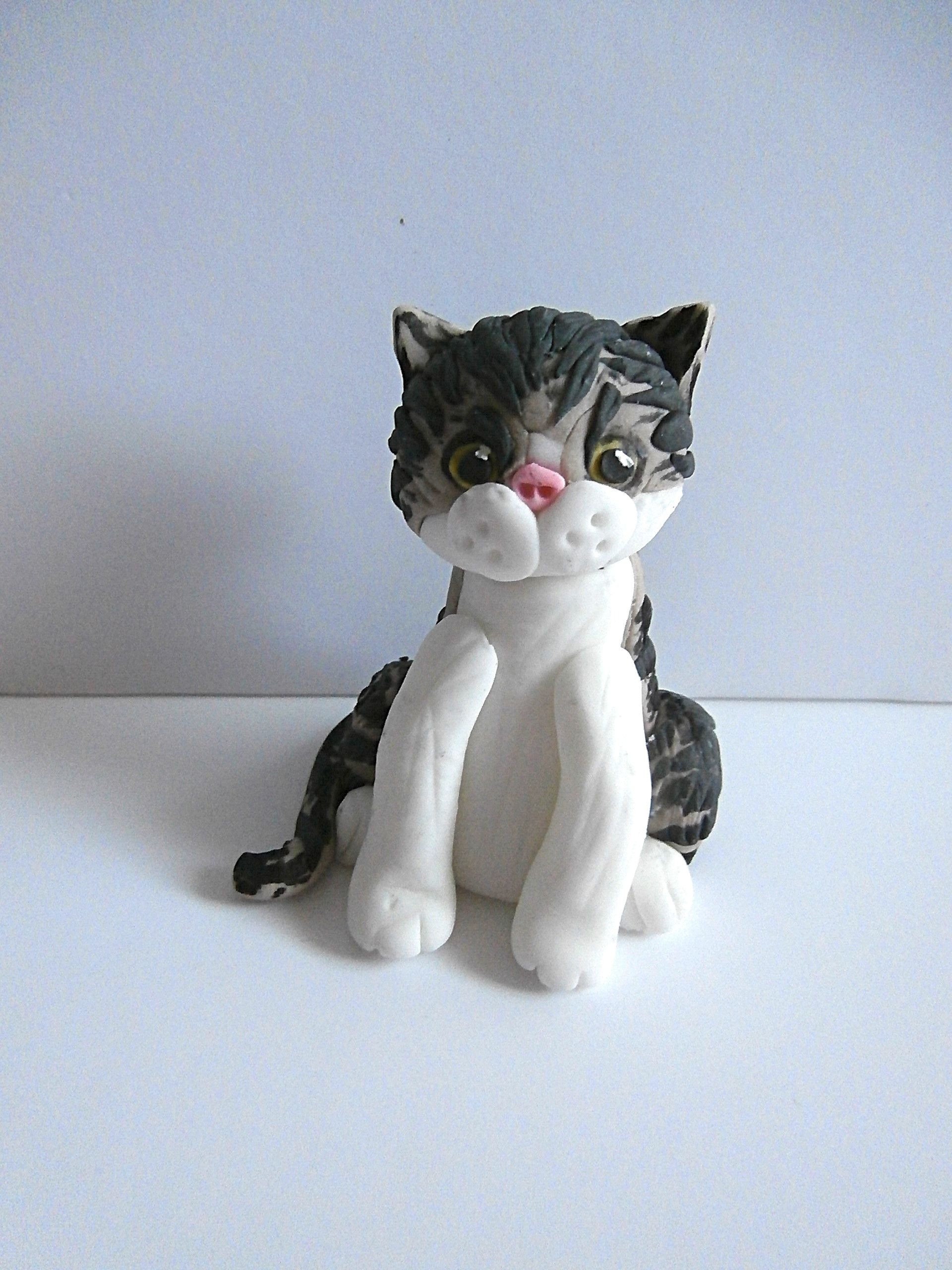 Chat Chaton Topper De Gateau Pate De Sucre Fondant Etsy
